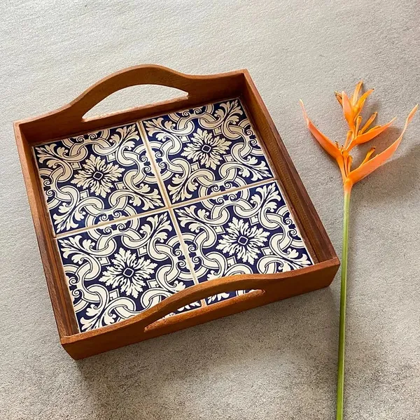 Royal_Blue_Square_Tray_-Tile_&_Wood_Tray_For_Home_Decor