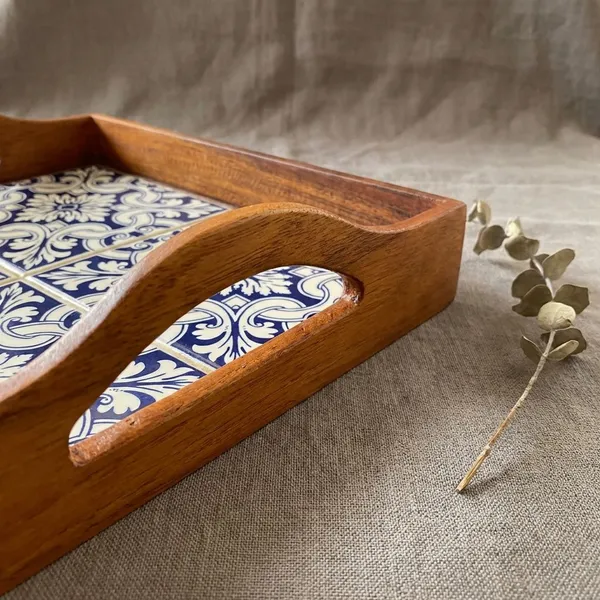 Royal_Blue_Square_Tray_-Tile_&_Wood_Tray_For_Home_Decor