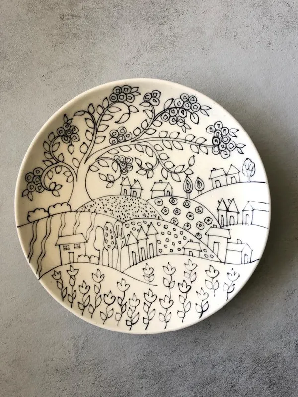 Tranquil_Wall_Plate_10"_-_Blue_Pottery_Ceramic_Wall_Plate_For_Home_Decor