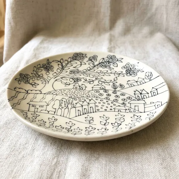 Tranquil_Wall_Plate_10"_-_Blue_Pottery_Ceramic_Wall_Plate_For_Home_Decor