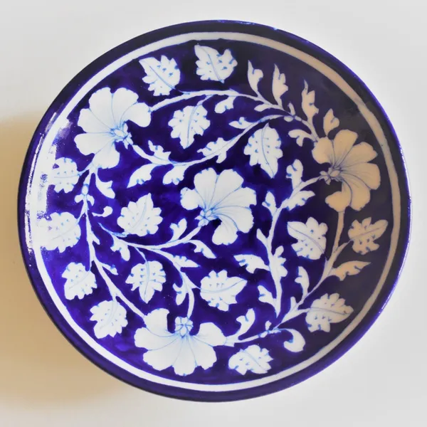 Magnolia_Wall_Plate_8"_-_Blue_Pottery_Ceramic_Wall_Plate_For_Home_Decor