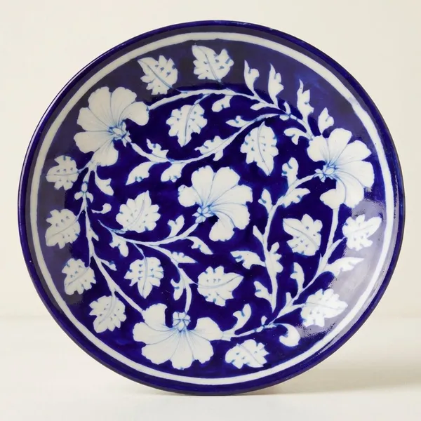 Magnolia_Wall_Plate_8"_-_Blue_Pottery_Ceramic_Wall_Plate_For_Home_Decor