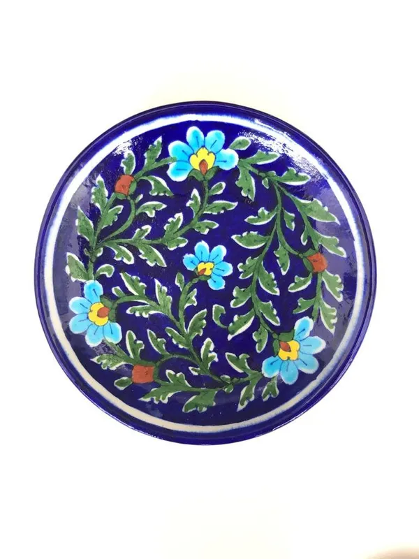 Bluebells_Wall_Plate_6"_-_Blue_Pottery_Ceramic_Wall_Plate_For_Home_Decor
