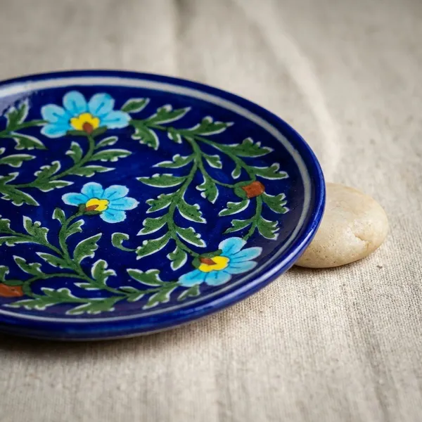 Bluebells_Wall_Plate_6"_-_Blue_Pottery_Ceramic_Wall_Plate_For_Home_Decor