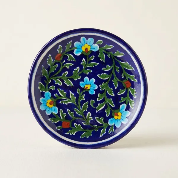 Bluebells_Wall_Plate_6"_-_Blue_Pottery_Ceramic_Wall_Plate_For_Home_Decor