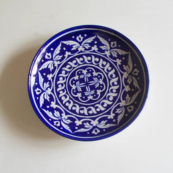 Primrose_Wall_Plate_10”_-_Blue_Pottery_Ceramic_Wall_Plates__For_Home_Decor