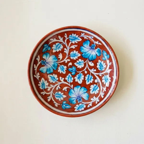 Carmel_Wall_Plate_6"_-_Blue_Pottery_Ceramic_Wall_Plates__For_Home_Decor
