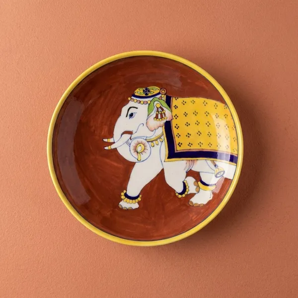 Ele_Wall_Plate_10”_-_Blue_Pottery_Ceramic_Wall_Plates__For_Home_Decor