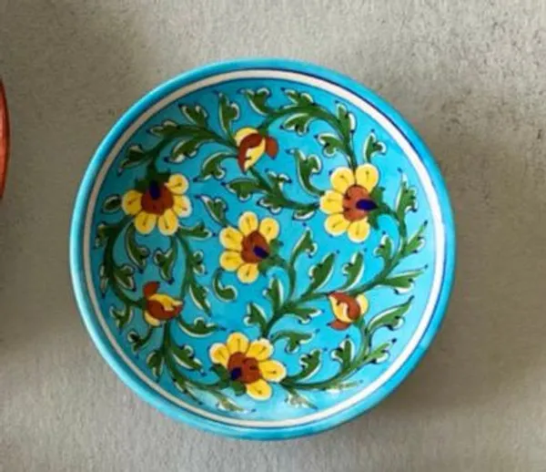 Turquoise_Wall_Plate_6"_(Blue_Pottery_Ceramic_Wall_Plates__For_Home_Decor)