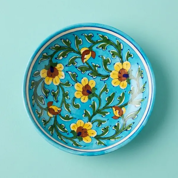 Turquoise_Wall_Plate_6"_(Blue_Pottery_Ceramic_Wall_Plates__For_Home_Decor)