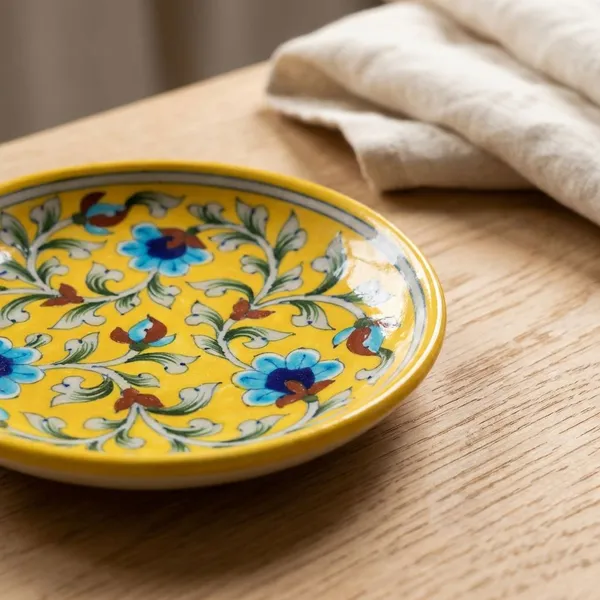 Yellow_Bells_Wall_Plate_-_Blue_Pottery_Ceramic_Wall_Plates_For_Home_Decor