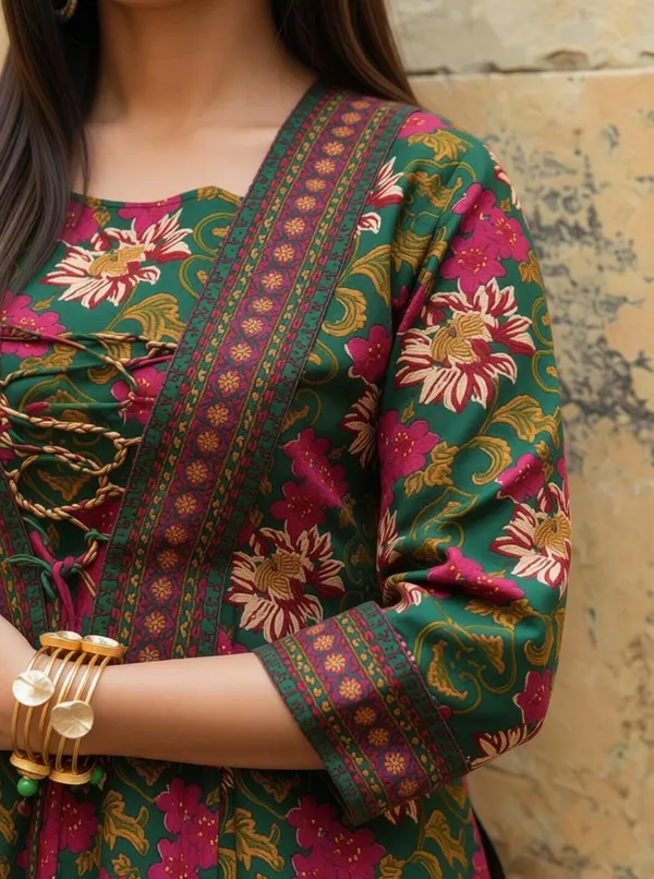 Green_Viscose_Rayon_Printed_Regular_Tunic_For_Women