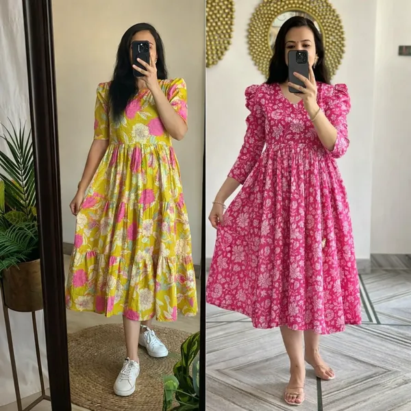 Pink_and_Green_Viscose_Rayon_Printed_Regular_A-Line_Kurta_For_Women