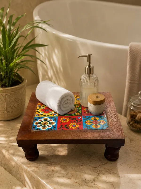Multicolor_Premium_Vedhi_Blue_Pottery_Stool_(Medium)