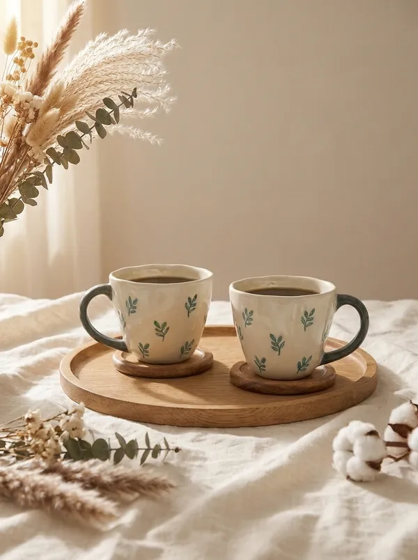 Multicolor_Premium_Botanique_Handcrafted_Blue_Pottery_Mug_Set_Of_2