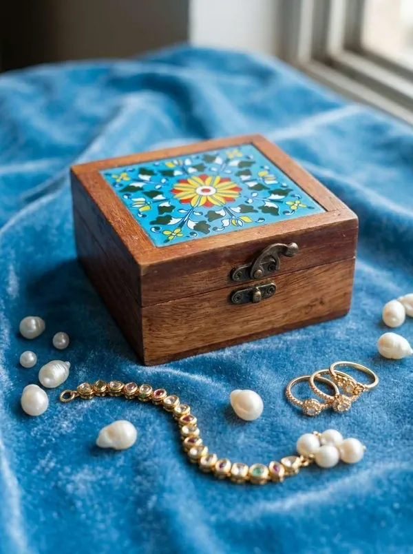 Wooden_Blue_Pottery_Keepsake_Box