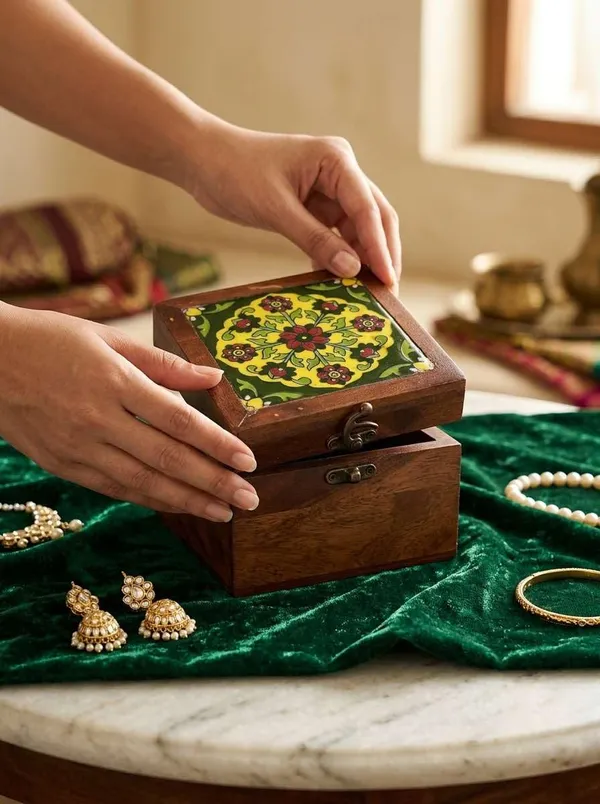 Wooden_Blue_Pottery_Storage_Box