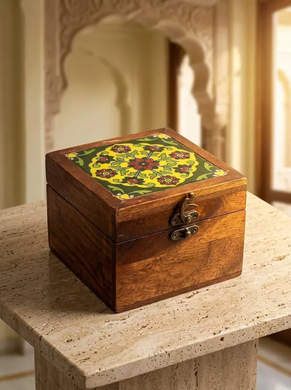 Wooden_Blue_Pottery_Storage_Box