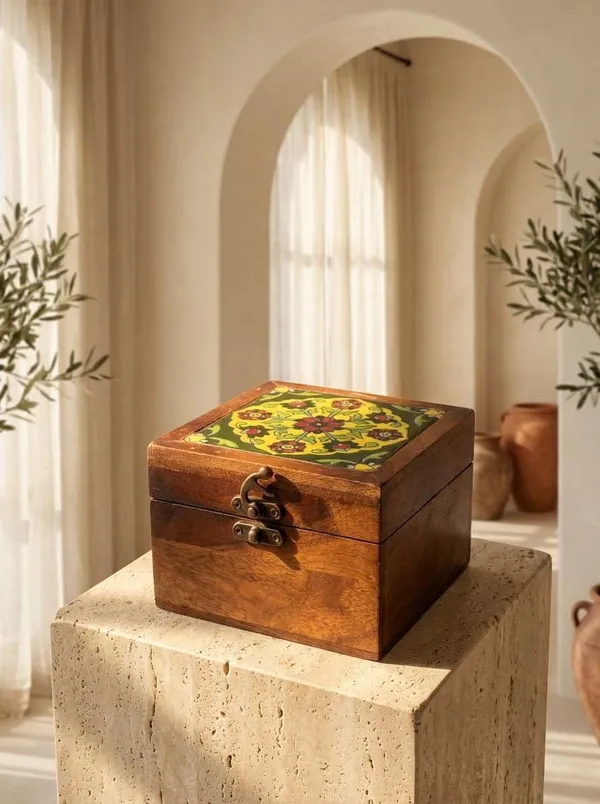 Wooden_Blue_Pottery_Storage_Box