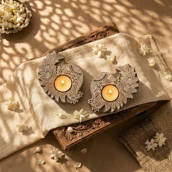 Wooden_Peacock_Tealight_Candle_Holder