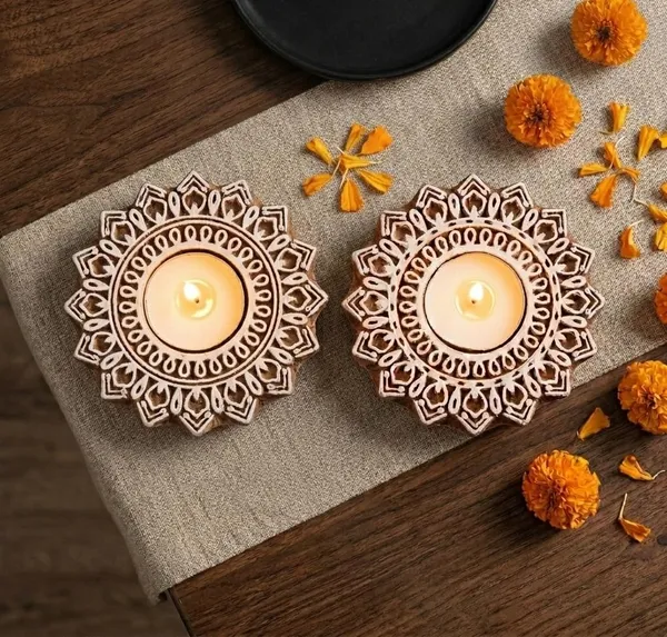 Wooden_Lotus_Tealight_Candle_Holder