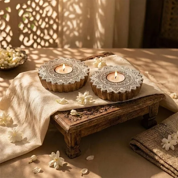 Wooden_Lotus_Tealight_Candle_Holder