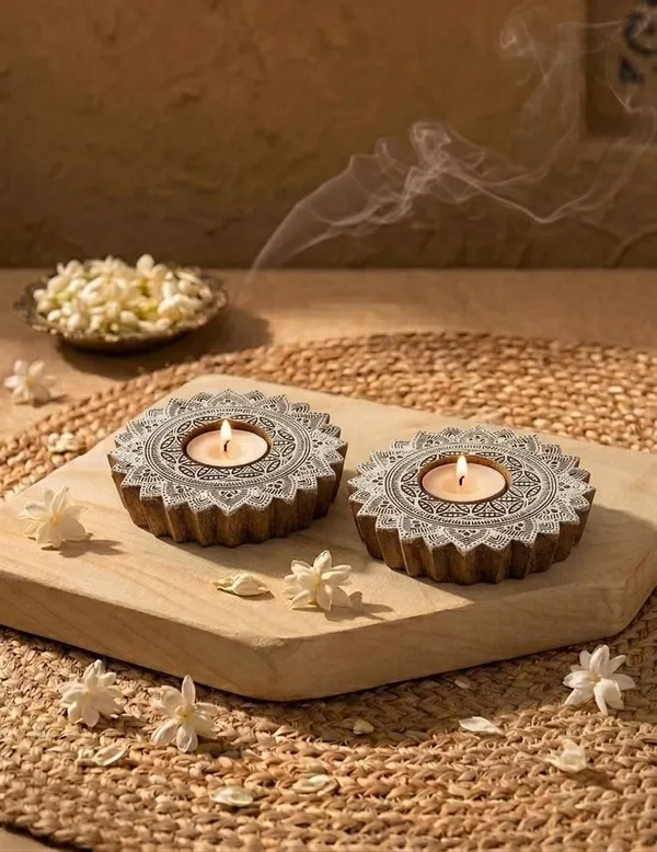 Wooden_Lotus_Tealight_Candle_Holder