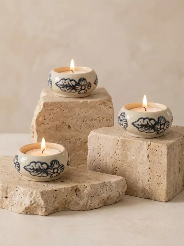 Blue_Pottery_Tealight_Candle_Holder_With_Ceramic_Diya_Stand