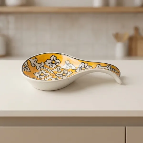 Yellow_And_White_Premium_Zora_Blue_Pottery_Spoon_Rest