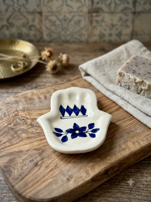 Multicolor_Premium_Hamsa_Blue_Pottery_Multi_Purpose_Plate