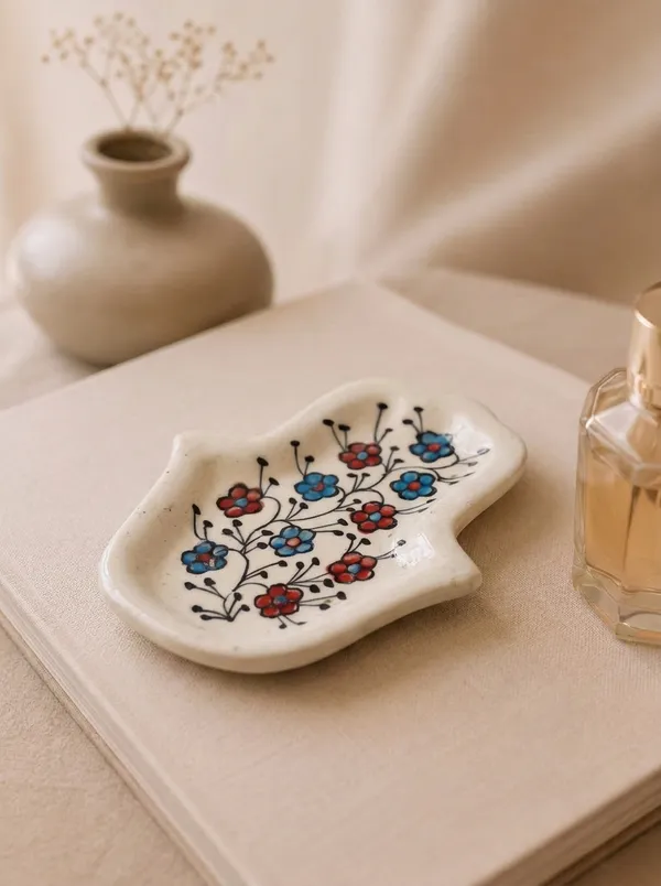Multicolor_Premium_Hamsa_Blue_Pottery_Multi_Purpose_Small_Plate
