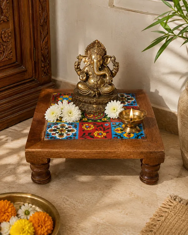 Multicolor_Premium_Vedhi_Blue_Pottery_Stool_(Medium)