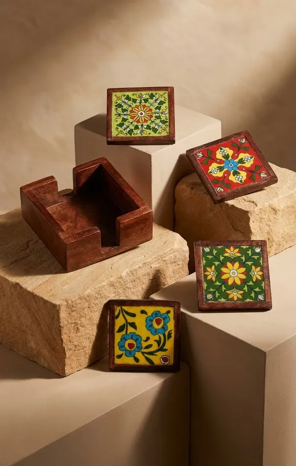 Handpainted_Wooden_Coaster_Set