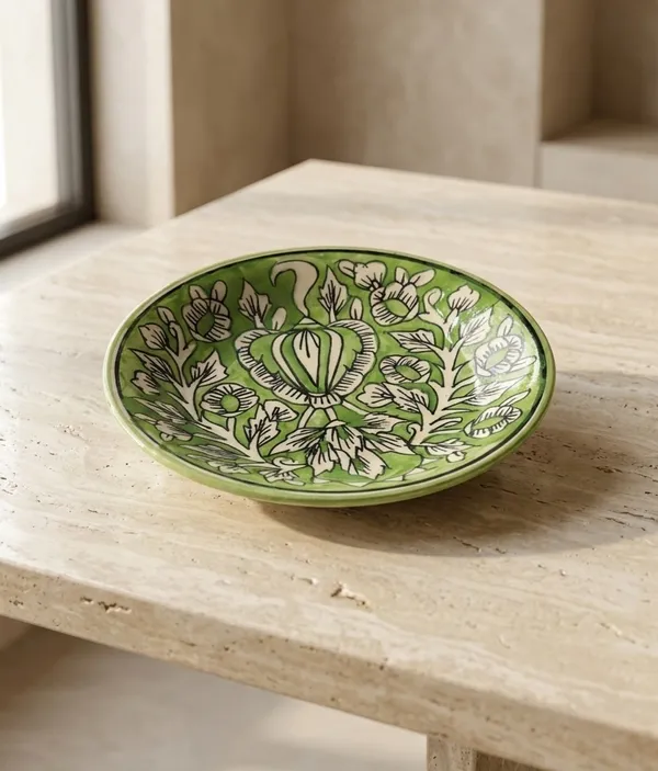 Lime_Green_And_White_Premium_Ina_Blue_Pottery_Plate