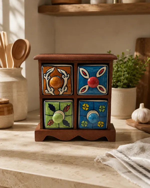 Multicolor_Premium_Aahar_Ceramic_Spice_Chest_4_Drawers