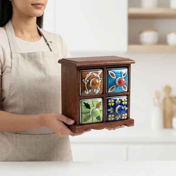 Multicolor_Premium_Aahar_Ceramic_Spice_Chest_4_Drawers