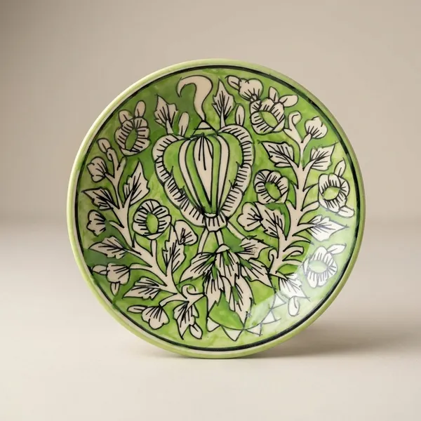 Lime_Green_And_White_Premium_Ina_Blue_Pottery_Plate