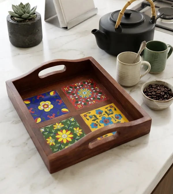 Multicolor_Premium_Riwaayat_Wooden_Blue_Pottery_4_Tile_Tray