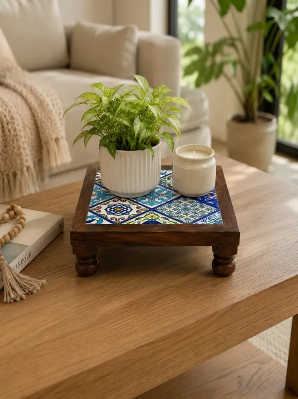 Multicolor_Premium_Aaya_Blue_Pottery_Stool_(Medium)