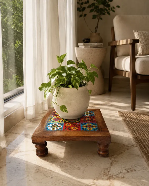 Multicolor_Premium_Vedhi_Blue_Pottery_Stool_(Medium)