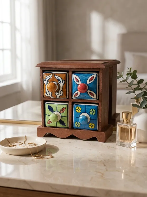 Multicolor_Premium_Aahar_Ceramic_Spice_Chest_4_Drawers