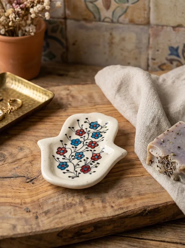 Multicolor_Premium_Hamsa_Blue_Pottery_Multi_Purpose_Small_Plate