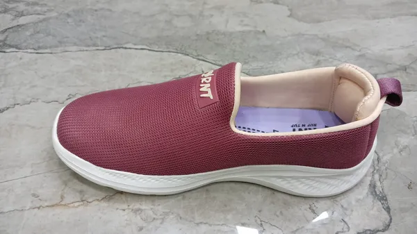 Maroon_Mesh_And_Synthetic_Slip_On_Shoes_For_Women