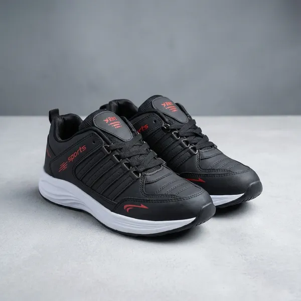Grey_Mesh_And_Synthetic_Running_Shoes_For_Unisex