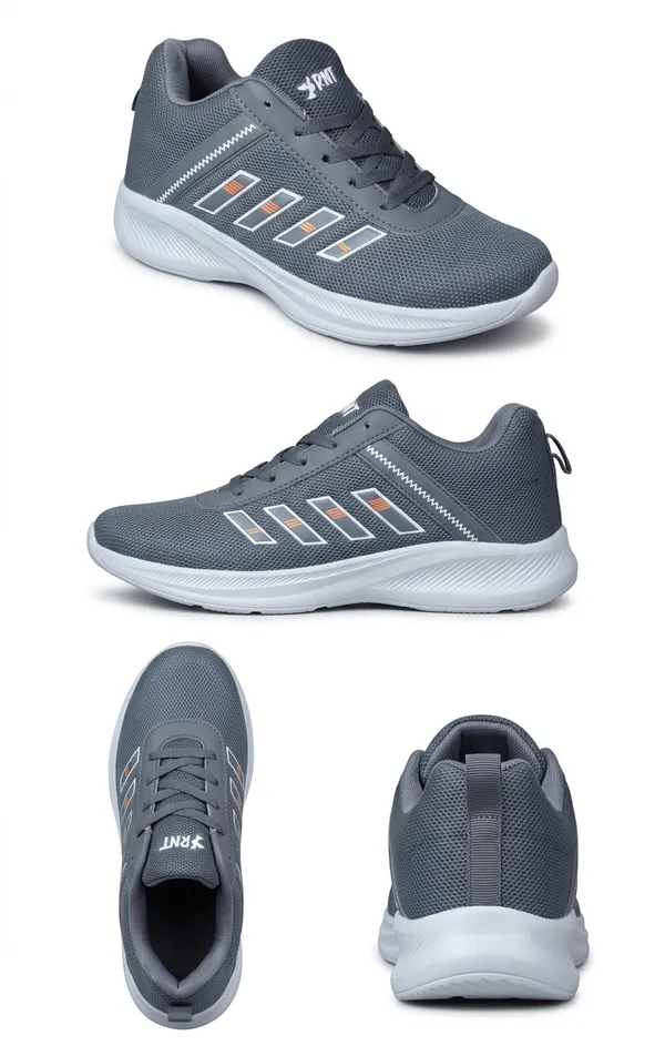 White_Synthetic_Leather_Running_Shoes_For_Unisex
