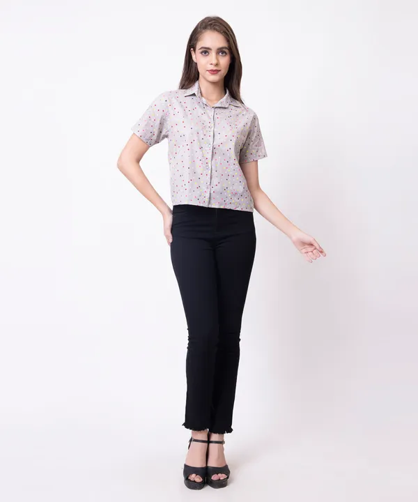 Grey_Cotton_Polka_Dots_Printed_Cotton_Casual_Shirt_For_Women