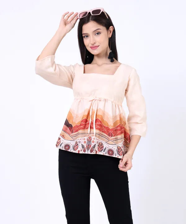 Beige_Rayon_Mountain_Tribal_Tie_Up_Waist_Empire_Printed_Top_For_Women