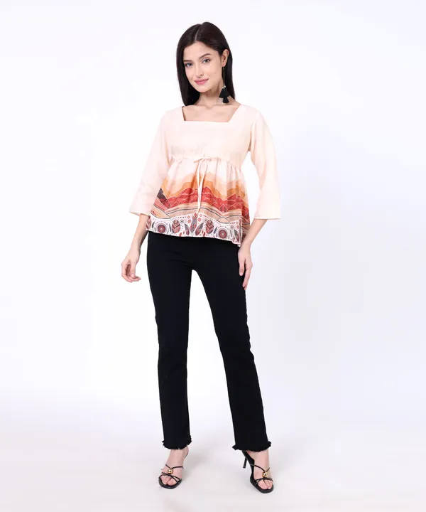 Beige_Rayon_Mountain_Tribal_Tie_Up_Waist_Empire_Printed_Top_For_Women