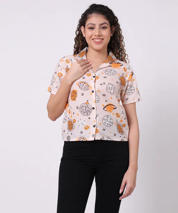 Peach_Cotton_Slub_Space_Printed_Peach_Casual_Shirt_For_Women