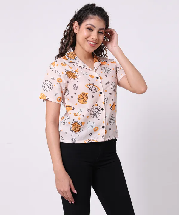 Peach_Cotton_Slub_Space_Printed_Peach_Casual_Shirt_For_Women